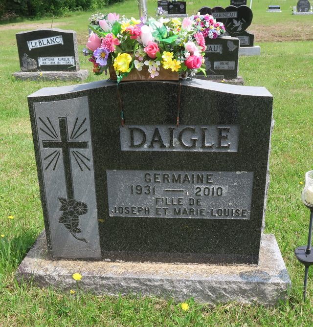 Pierre tombale de Germaine Daigle
