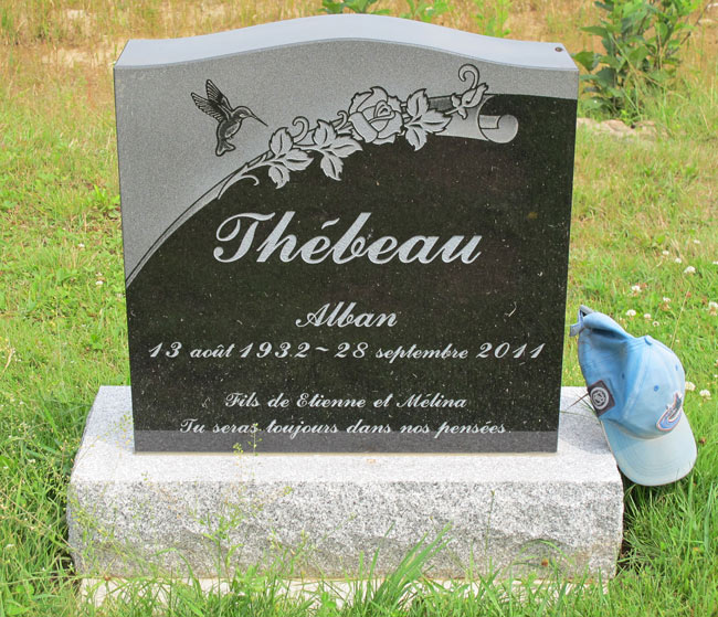 Pierre tombale de Alban Thébeau