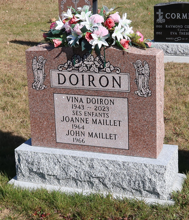 Pierre tombale de Vina Doiron