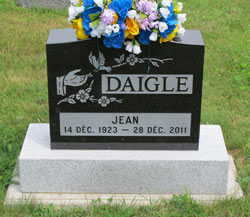 Pierre Tombale de Jean Daigle